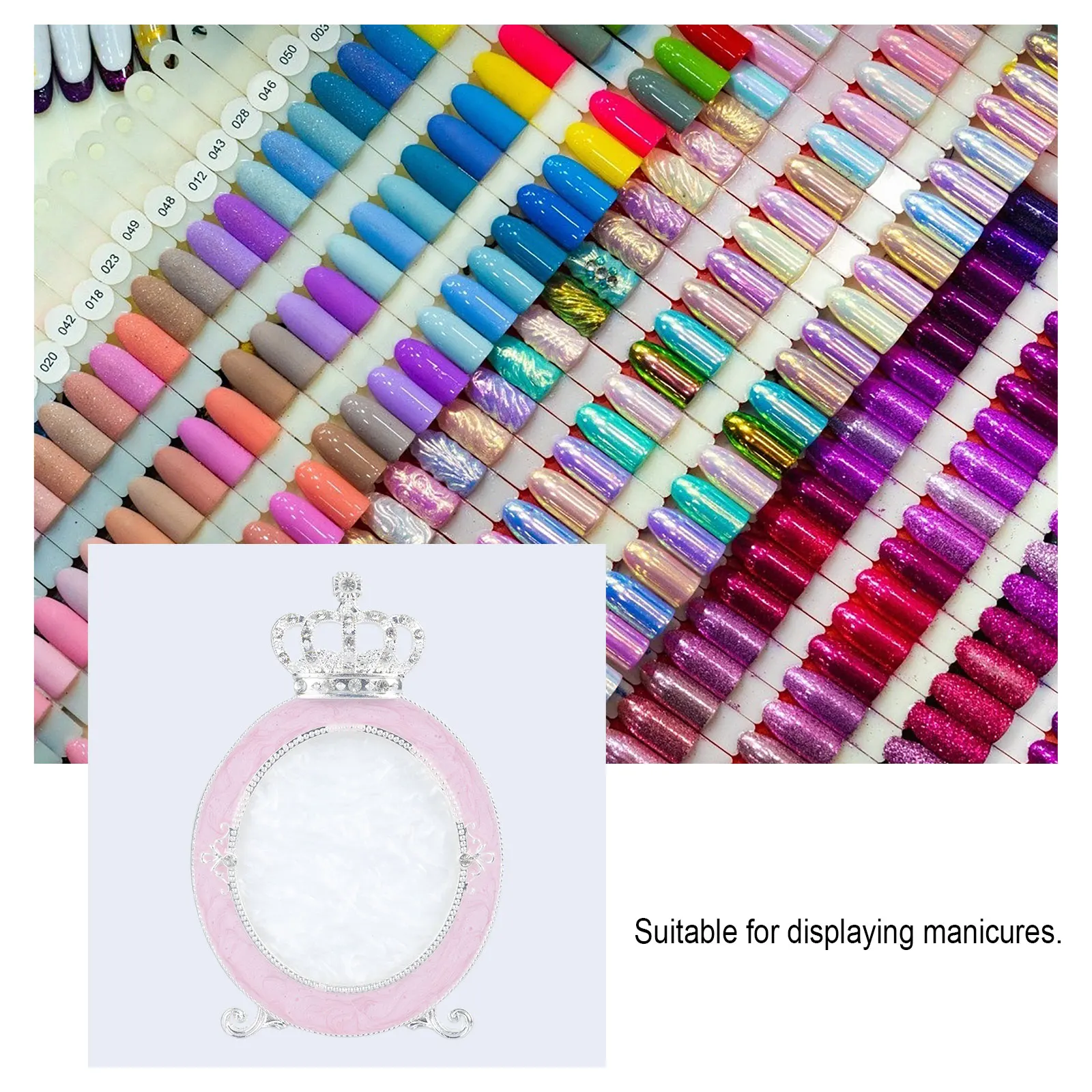 

1Pcs Nail Display Board Exquisite Retro Nail Art Frame Multi-Functional Manicure Showing Board for Party Photo Prop Decor