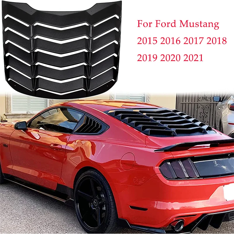 

For Ford mustang 2015 2016 2017~2020 Car Rear Window Louvers Air outlet diffuser shutter Grill Covers Frame Decorative Stickers