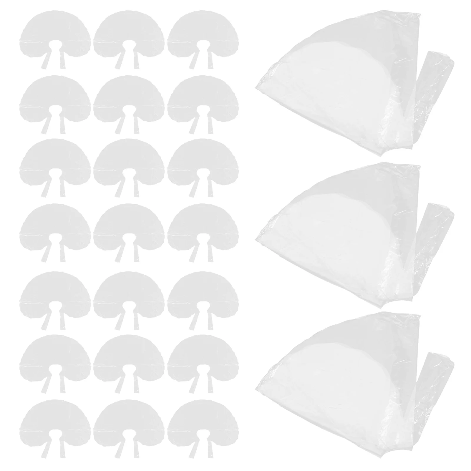 

70Pcs Clear Disposable Hairdressing Capes Heart Shaped Salon Hair Dyeing Perming Haircut Cape Salon Supplies Barbers Cape