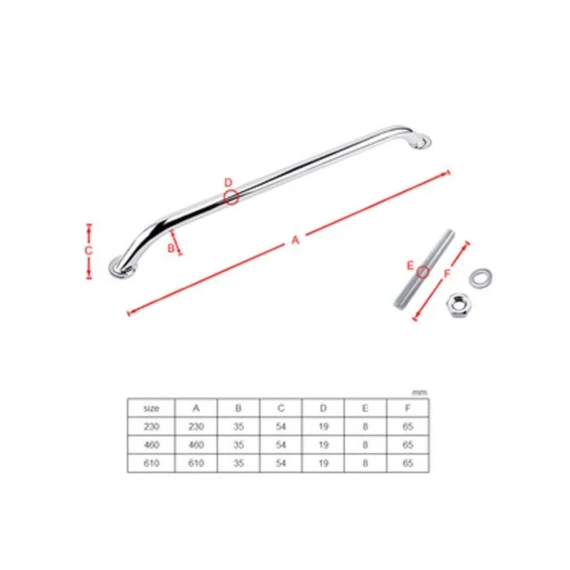 SS 316 그랩 핸들 도어 난간 그립 레일 바 핸들, 볼트 보트 해치, 요트 해양 욕실 하드웨어