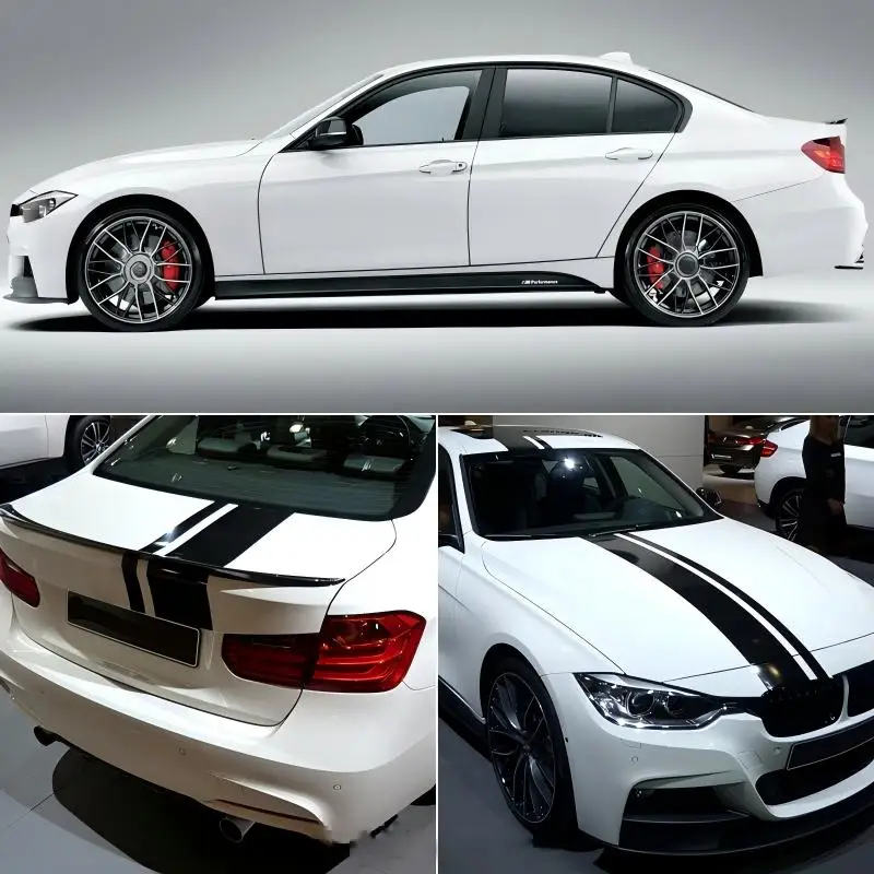 Car Sticker Decal For BMW 3 Series F30 320Li 318i M3 Side Body Stripe Racing Strip Vinyl Wrap Auto Exterior Sport Modification
