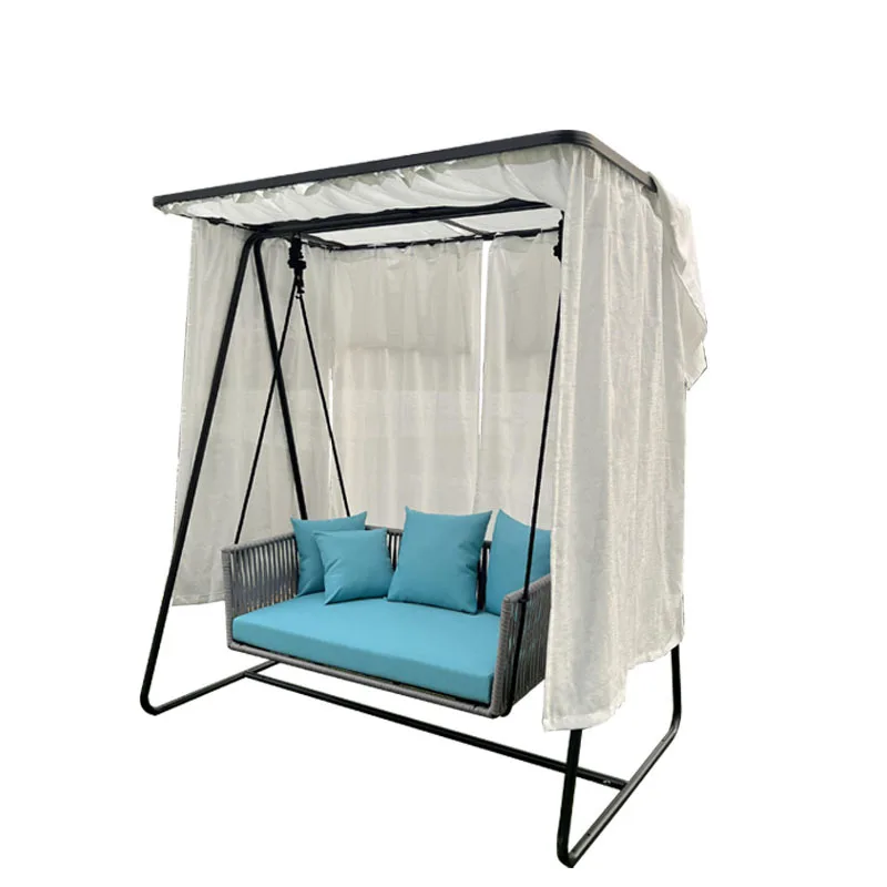 Seaside resort, outdoor swing basket bed and breakfast garden, outdoor hanging chair, open-air sun protection Internet celeb