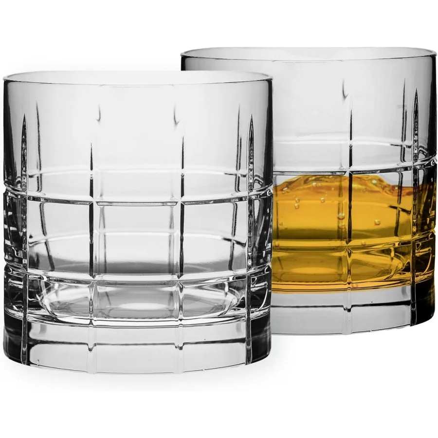 طقم زجاجي مزدوج الطراز القديم من ستريت مكون من قطعتين 11.5 Fl. أوز رويال بيك تصميم الأواني الزجاجية للويسكي بوربون جين تخدم الكوكتيلات Ma #1