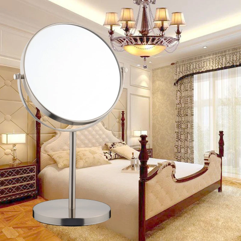 Desktop Makeup Mirror Modern Style Magnifying Desktop Cosmetic Mirrors 3x Magnifying Bathroom Mirrors Portable Makeup Mirrors