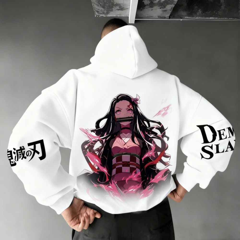 Sudadera con Capucha Estampada Demon Slayer Kamado Nezuko 2026, Sudadera para Hombre y Mujer, Sudadera Deportiva, Sudadera Harajuku