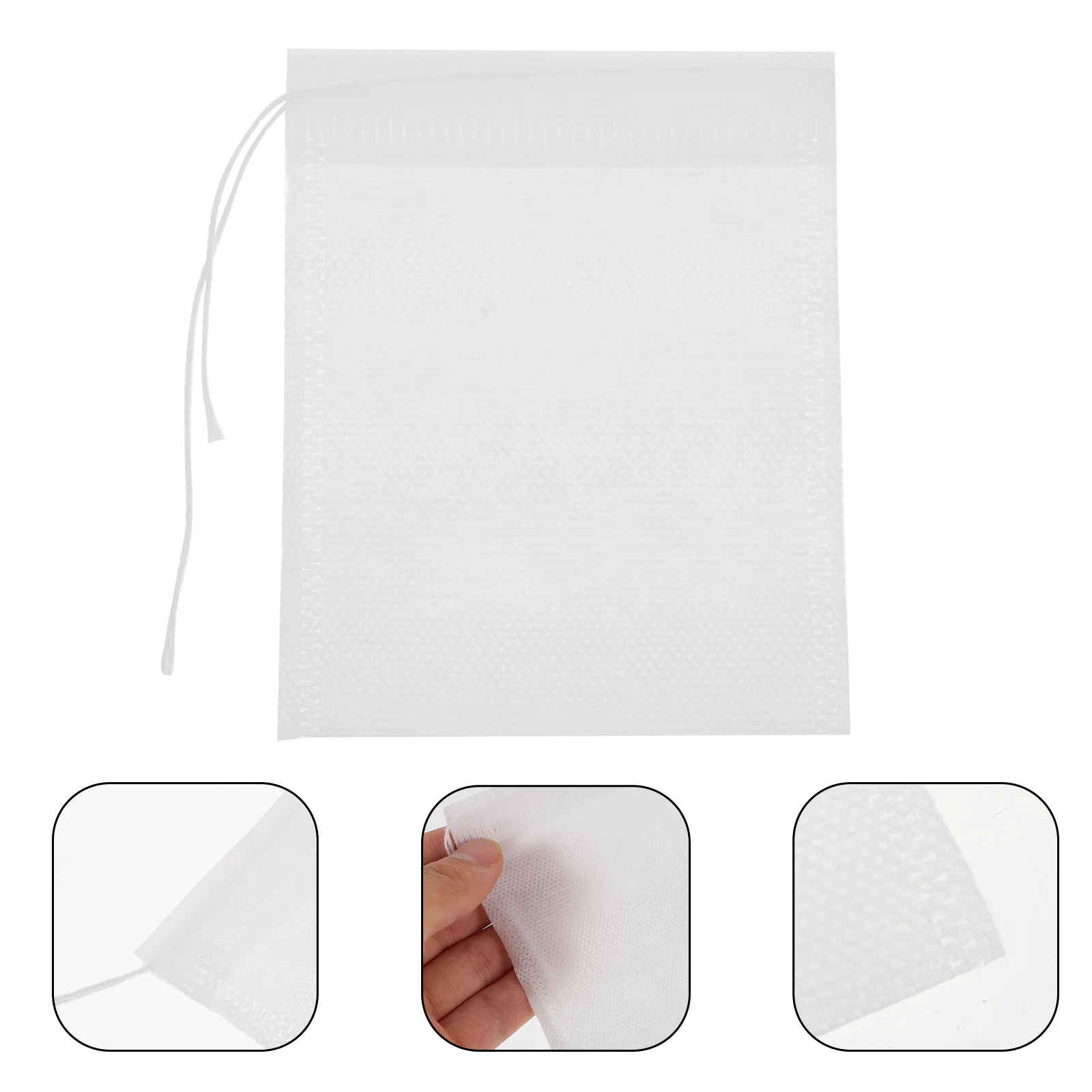 100 Pcs Drawstring Bag Reusable Filter Bags Spice for Straining Tea Empty Cooking Soup