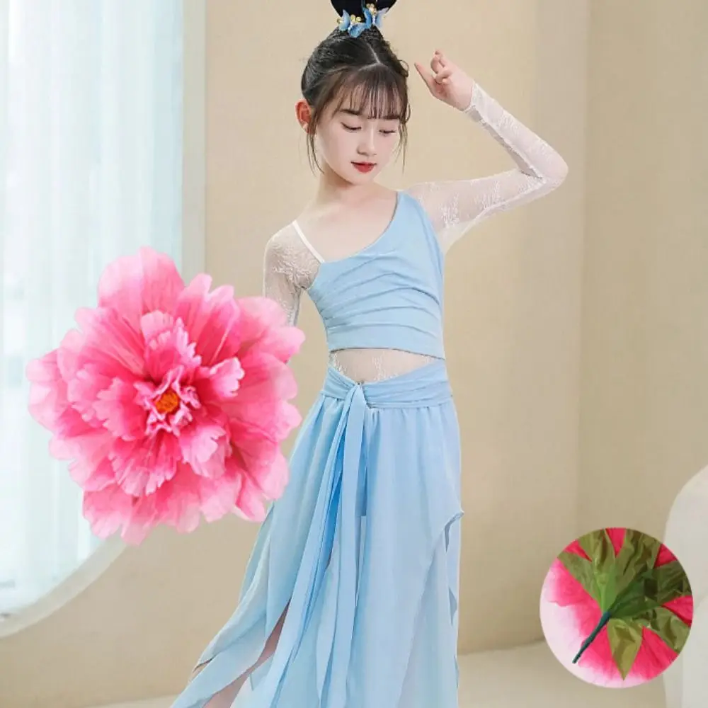 17/20/30/40/50cm Peony Flower Dance Props Cloth Colorful Kindergarten Dance Performance Creative Performance