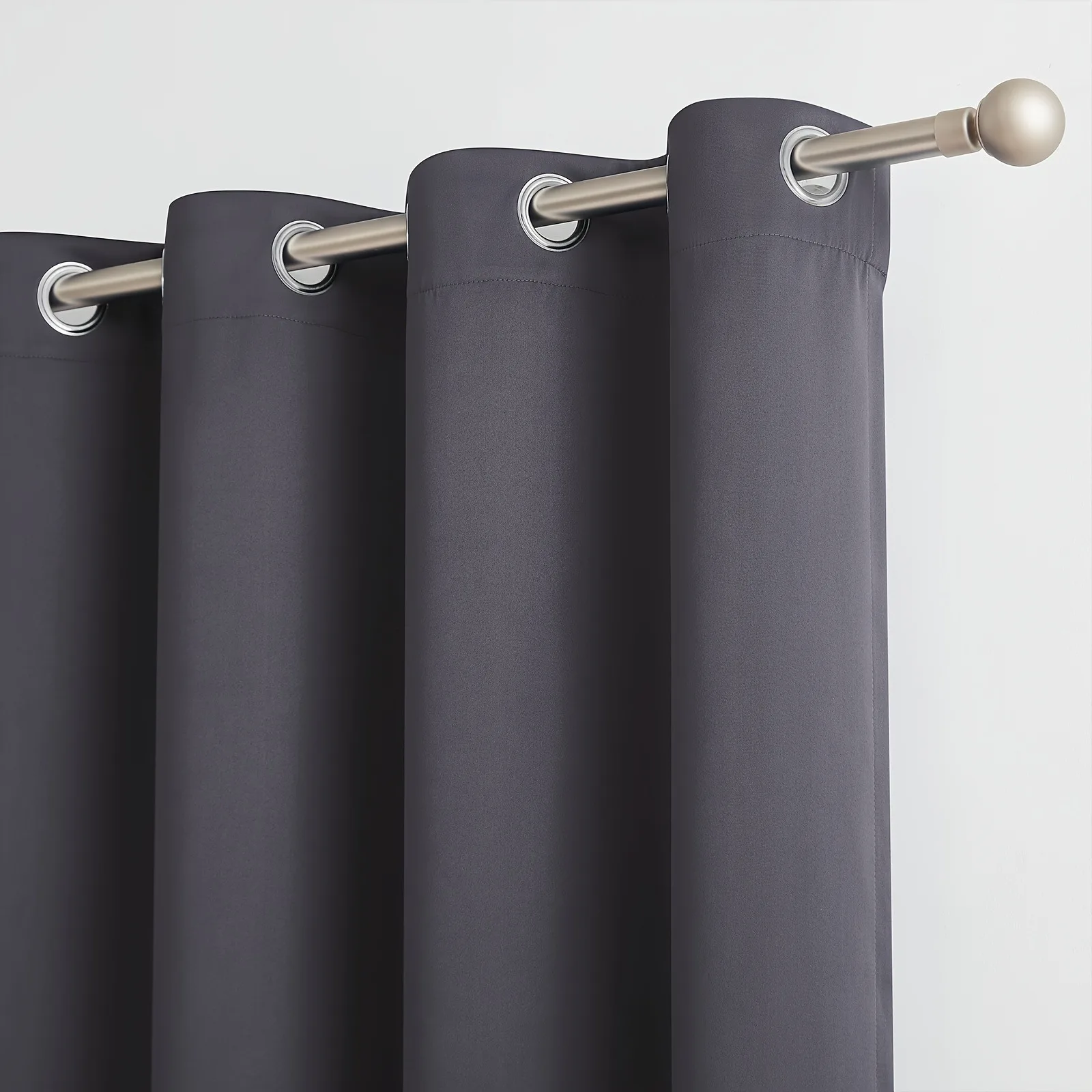 2panels Modern 100% Blackout Solid Curtains, Window Curtains for Living Room, Bedroom, Kitchen, Prevent Ultraviolet Rays Draps
