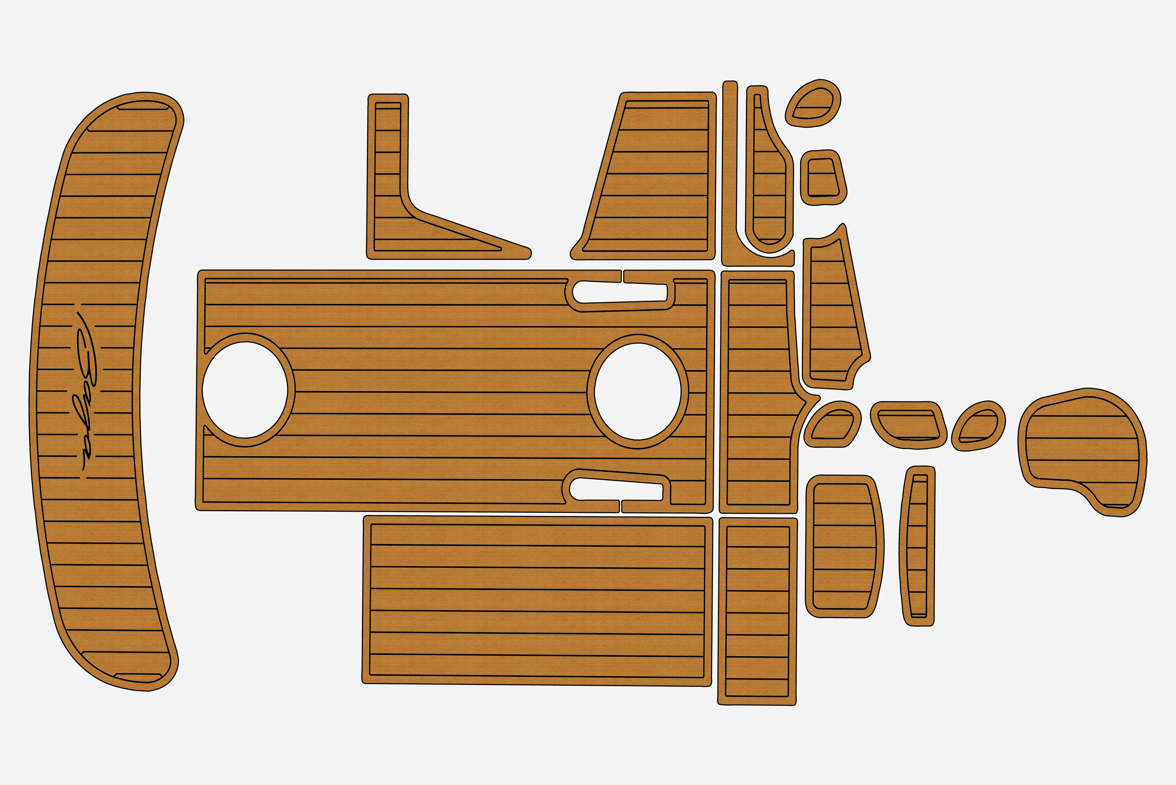 

Противоскользящее самоклеящееся покрытие из ЭВА под тик 6 мм для палубы лодки, для яхт Baja 38 Specia 1998-2003 годов, прочное морское напольное покрытие для кокпита
