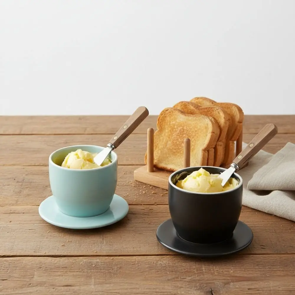 Ceramic French Butter Crock with Lid 5