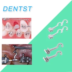 Crochets à sertir coulissants orthodontiques dentaires, magasins multifonctions, droite avec 3 crochets, odontologia, Ortodoncia, dentiscope, 10 pièces par paquet