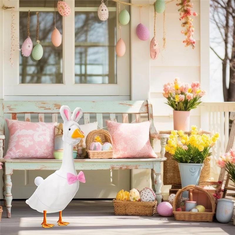 THIVN-Pakaian Angsa Teras Kelinci Paskah Pakaian Patung Angsa Rumput Halaman Foreaster Luar Ruangan