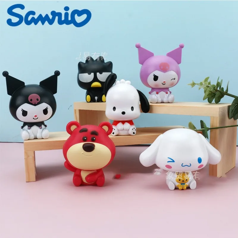 

Sanrio Kuromi Action Figures Dolls Anime Figures Hello Kitty Melody Cinnamoroll Theme Student Decoration Children Birthday Gifts