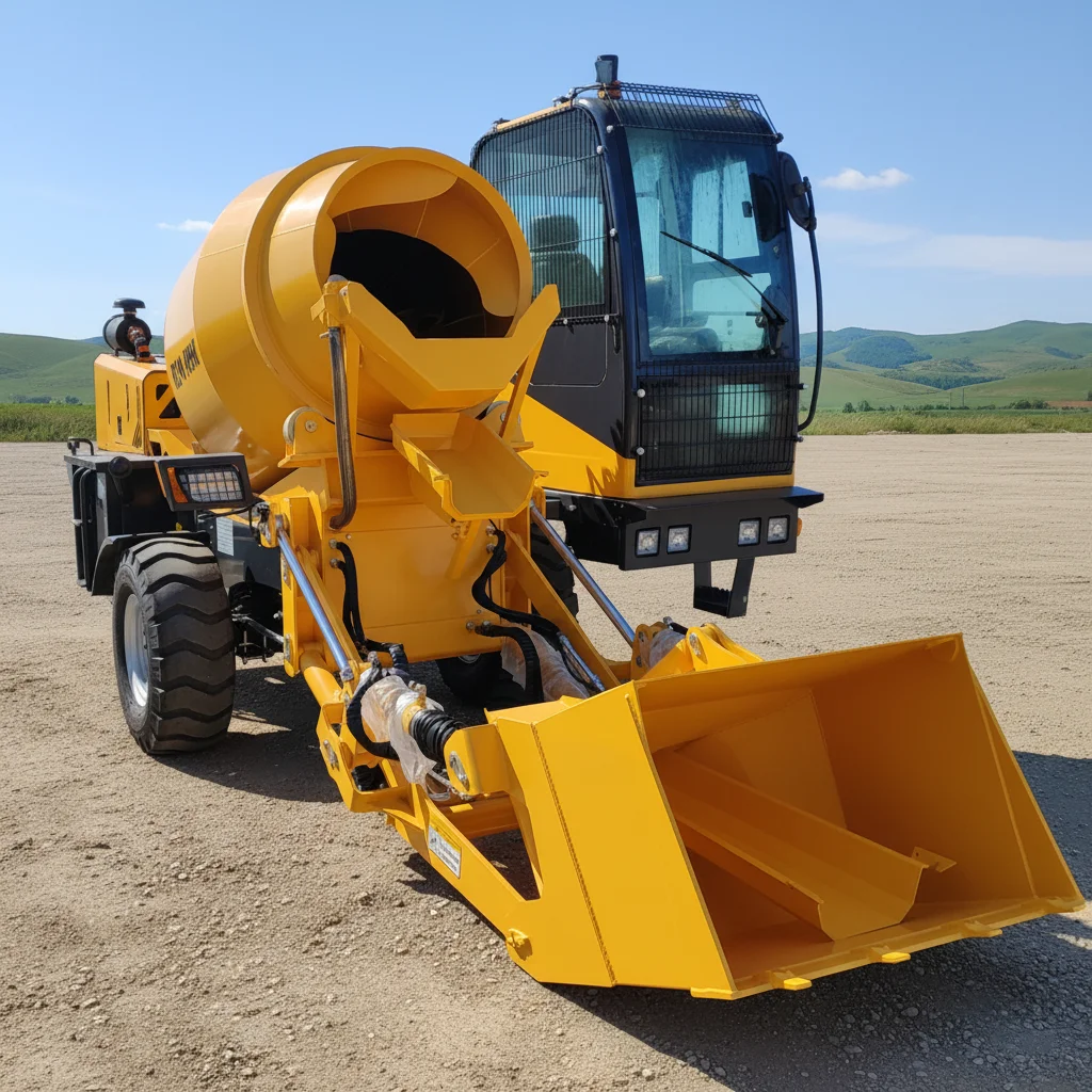 Customized Automatic Feeding Self Loading Cement Mixer Truck For Construction