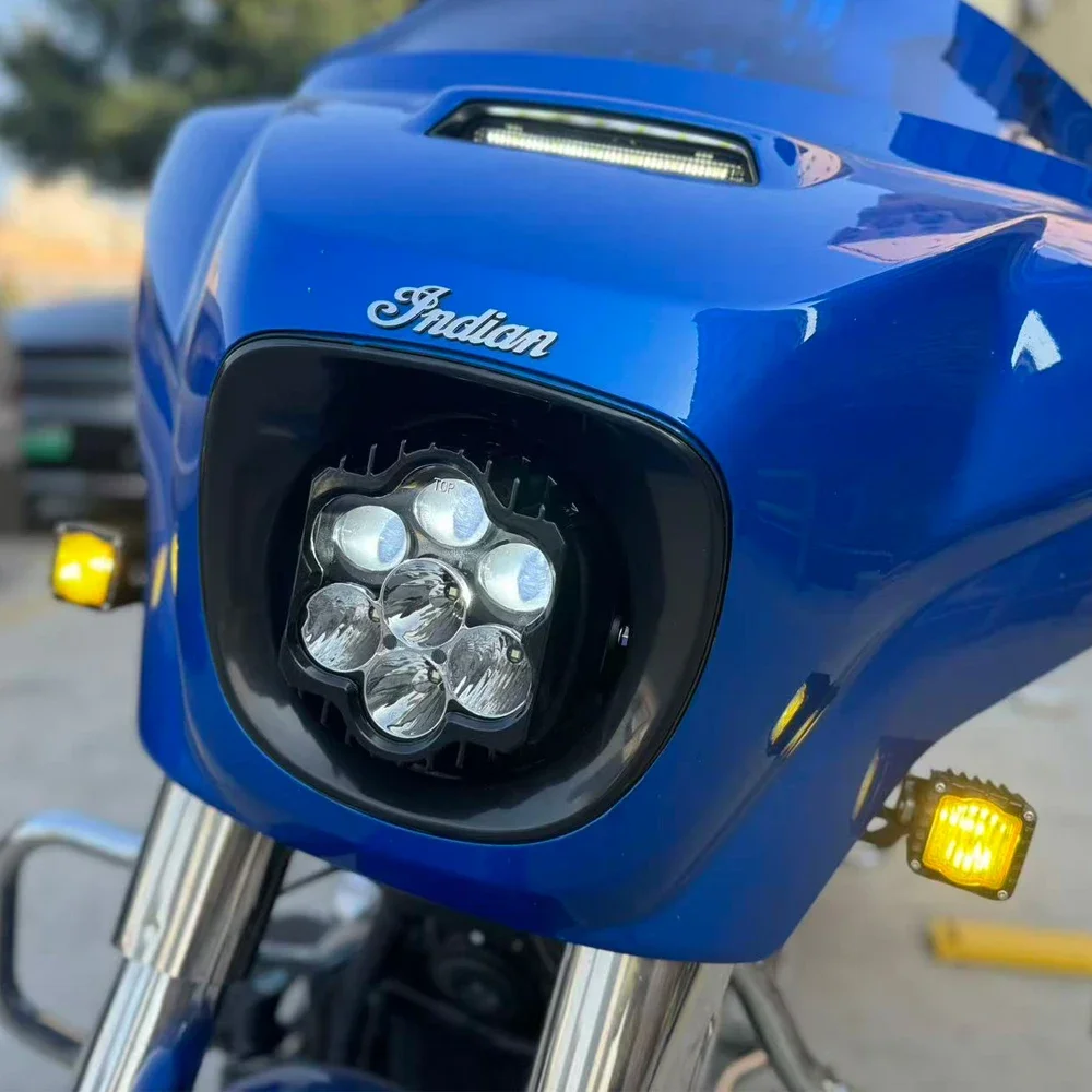Replacement LED Headlight for Indian Chieftain Roadmaster, High Low Beam with Daytime Running Lights