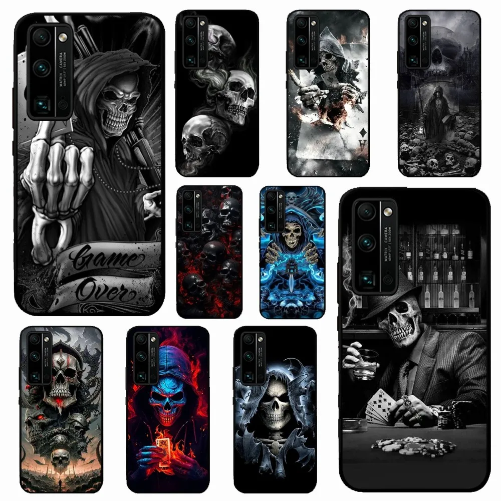 Reaper Skull Skeleton Phone Case For Huawei Honor 10 lite 9 20 7A 9X 30 50 60 70 pro plus Soft Silicone Cover