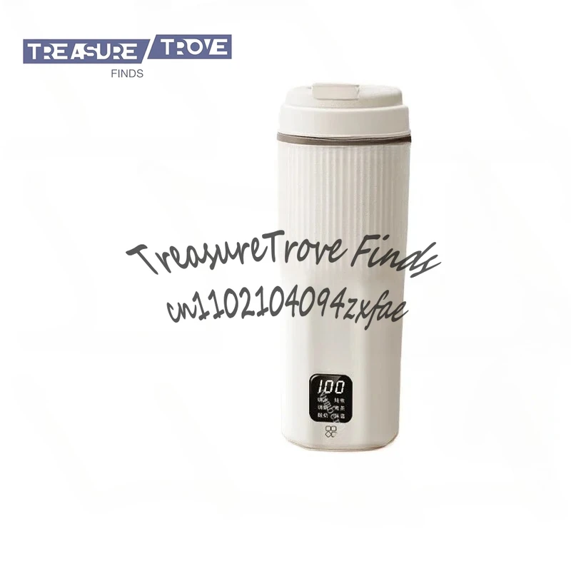Taza de agua hirviendo portátil, taza calefactora eléctrica de viaje, hervidor termo con calefacción pequeña