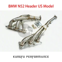 KUNGFU PERFORMANCE SS304 Classic Exhaust N52 Header For US N53 E70 E82 E87 E88 E90 E91 E92 E81 128i 325i 325xi 330i 330xi X1 X5