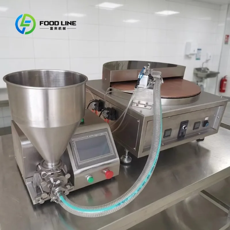Customized dorayaki forming machine high efficiency pancake stuffing production equipment for commercial baking sites