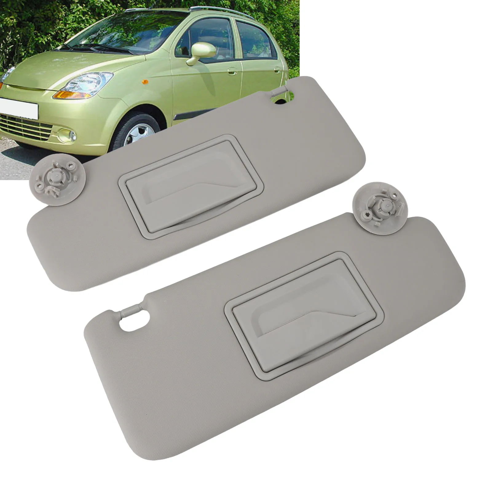 

1 Pair Car Sun Visor UV Blocking Gray Left Right Sun Visor with Mirror for SONIC 2012 ‑ 2020