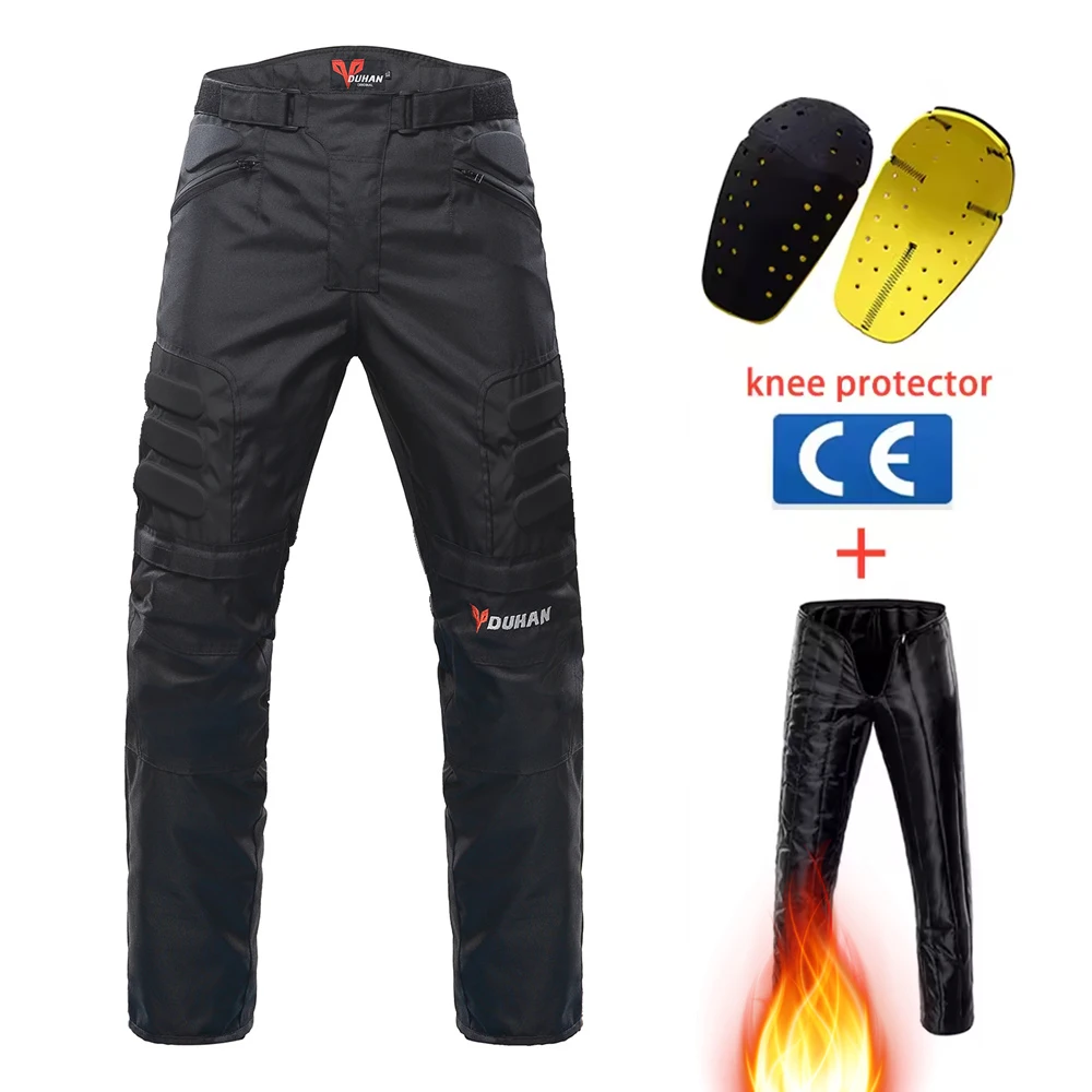 

Men Winter Motorcycle Riding Pants Off-road Motorcycle Cycling Waterproof And Windproof Jacket Pants Outdoor Riding Pants Black