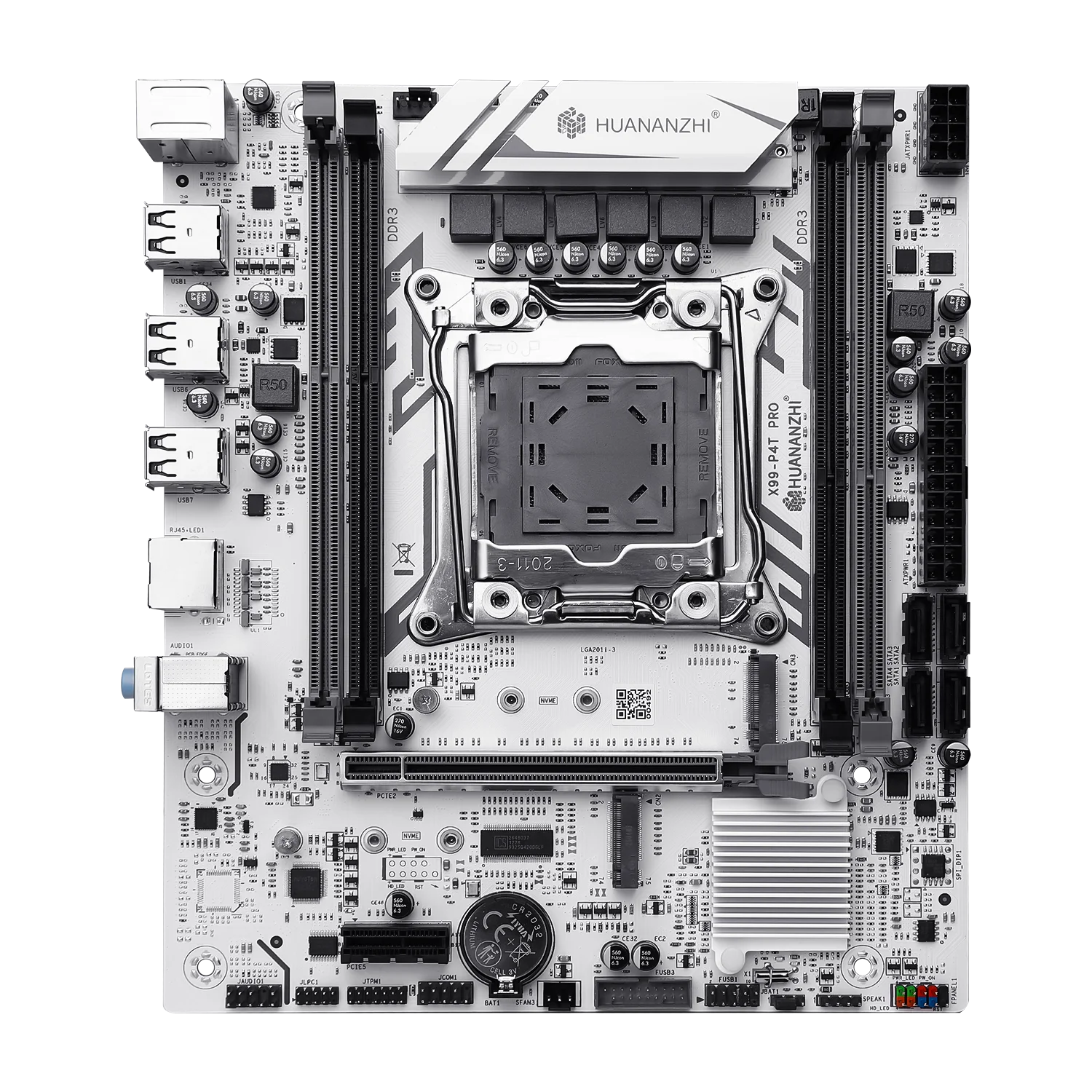 HUANANZHI X99-P4T PRO X99 Motherboard LGA2011-3 Dual Channel DDR3 128GB 2x M.2 NVMe PCIe X16 Gigabit LAN Support M-ATX