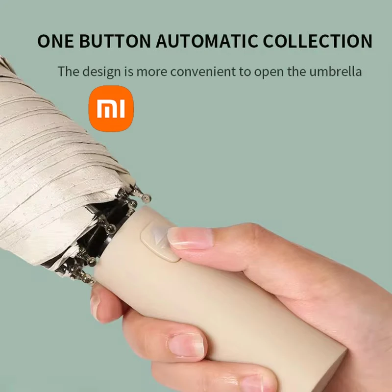 Xiaomi 24 Bone Automatic Folding Umbrella Anti UV Rain Sun Portable Solid Color Windproof Collapsible Large Size Fully Automatic