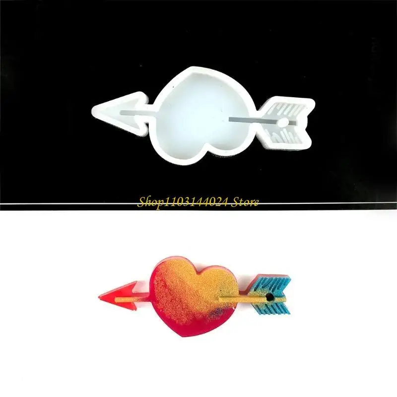 N5KE عيد الحب المفاتيح راتنجات الايبوكسي قالب معلقة المعلقات لتقوم بها بنفسك قالب من السيليكون #3