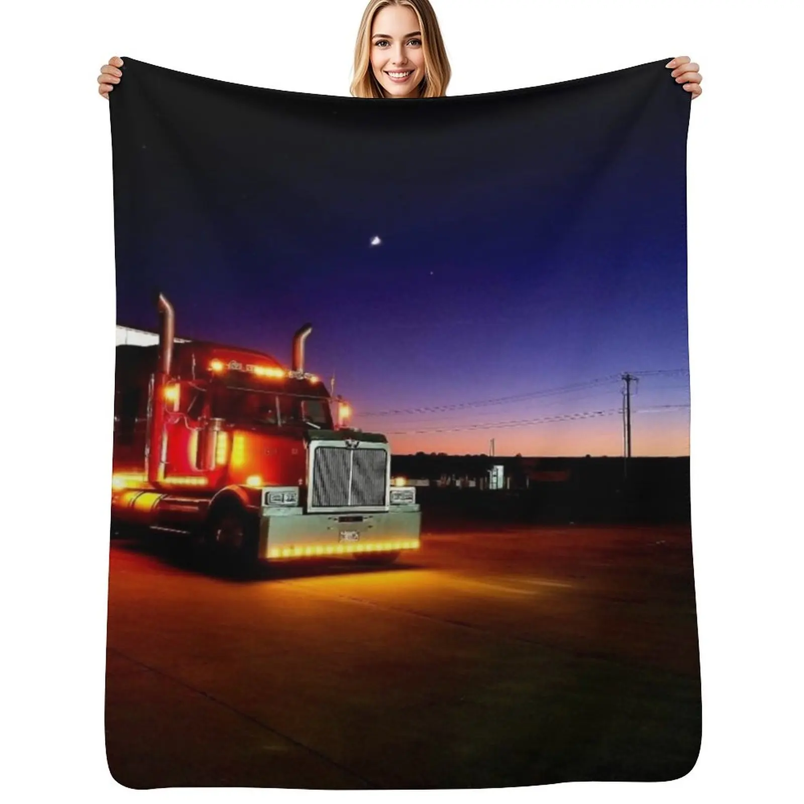 

Chris's Western Star Big Rig Throw Blanket Luxury Baby Plush Weighted Blankets