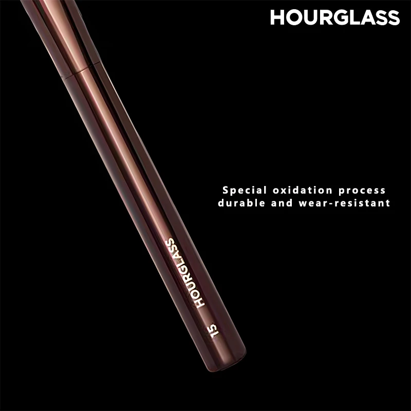 HORGLASS No. 15 pincel de blush líquido, pincel de contorno angular, pincel de pó solto, ferramentas de beleza profissionais