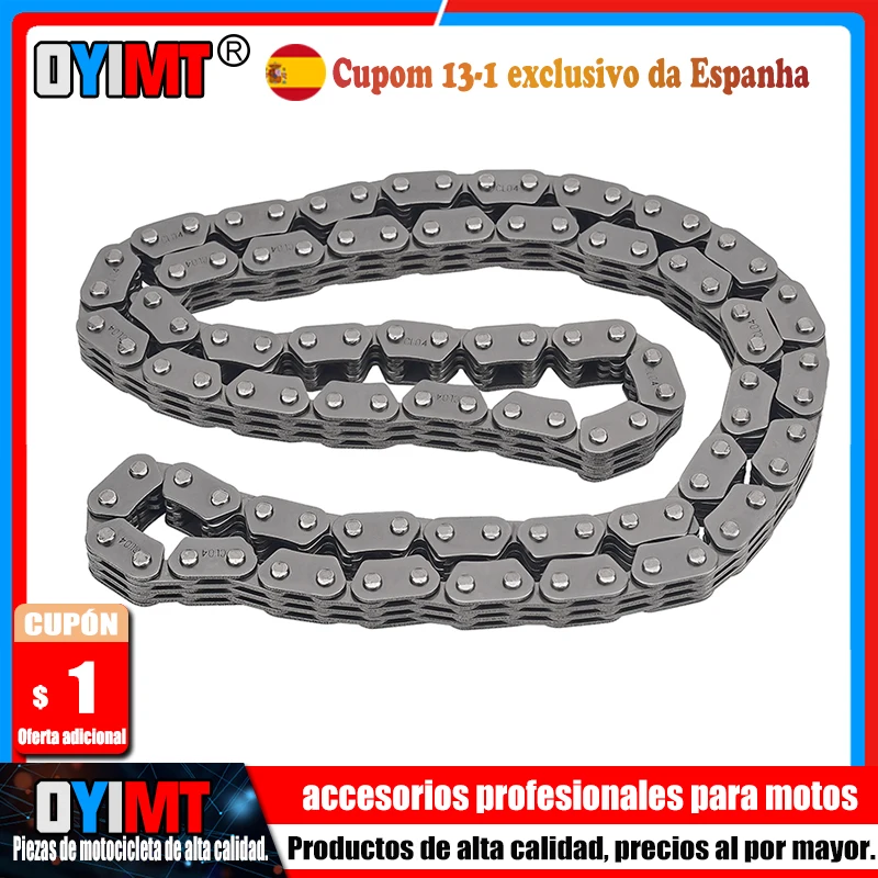 Cadena de leva de tiempo de sincronización para motocicleta, 118 eslabones, para HONDA NV400 Shadow CJ/CK Steed CS/CV DCY/DC1/DC2 NC40 NV750C2 NT400 Bros 400 NC25