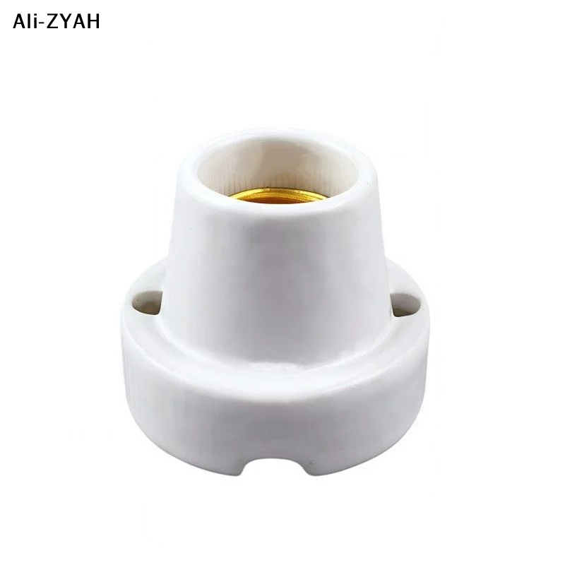 【HY6】1Pc 2026 New E27 Socket Large Screw Ceramic Lamp Holder High temperature resistant copper core High quality Light Base