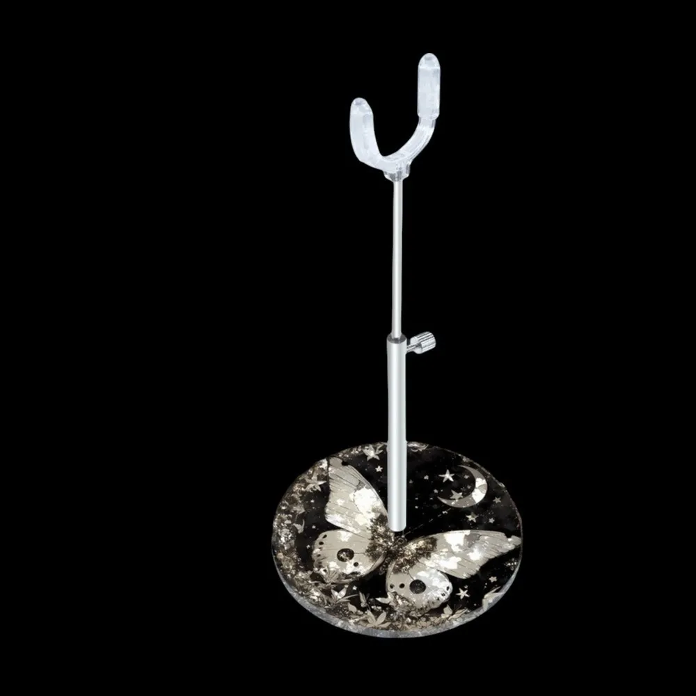 High Quality Adjustable Standing Bracket Retractable Plastic Display Rack Shaped Base Model Holder Display