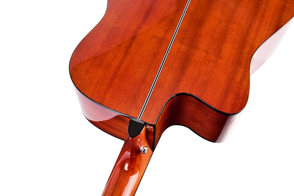 Mid-level Glossy Sapele Wood Acoustic Guitar 41 Inch Portable Folk Wooden Musical Instrument For Practice And Stage Performance