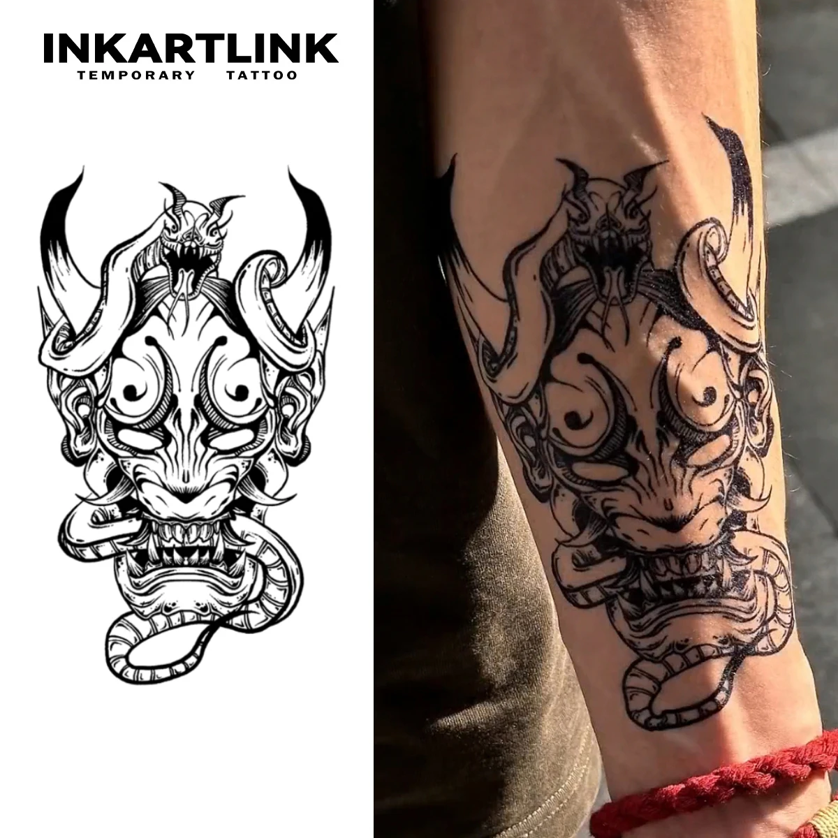 

Временная татуировка-наклейка «Змея Бодхисаттва», водостойкая волшебная татуировка, поддельная татуировка длиной до 15 дней, полуперманентная татуировка