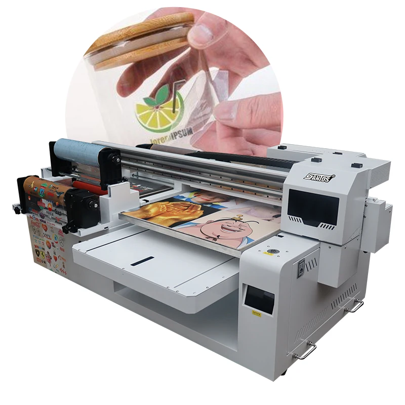 Digital inkjet printer A1 size wooden board plastic printing machine for industry usage uv flat-roll printers