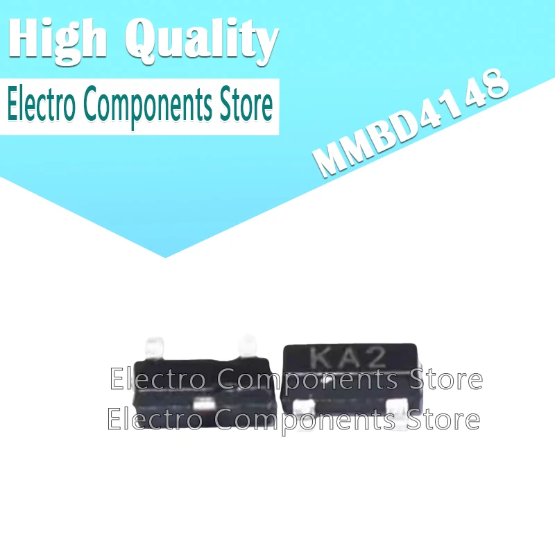 50PCS MMBD4148 (Marking KA2) KA2 FAST SWITHING DIODES SOT-23