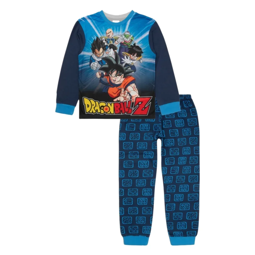 Dragon Ball Z Goku Kids Pajama Set 2026 Summer Quick Dry Long Sleeve T-Shirt & Pants Breathable Comfortable Loungewear for Boys