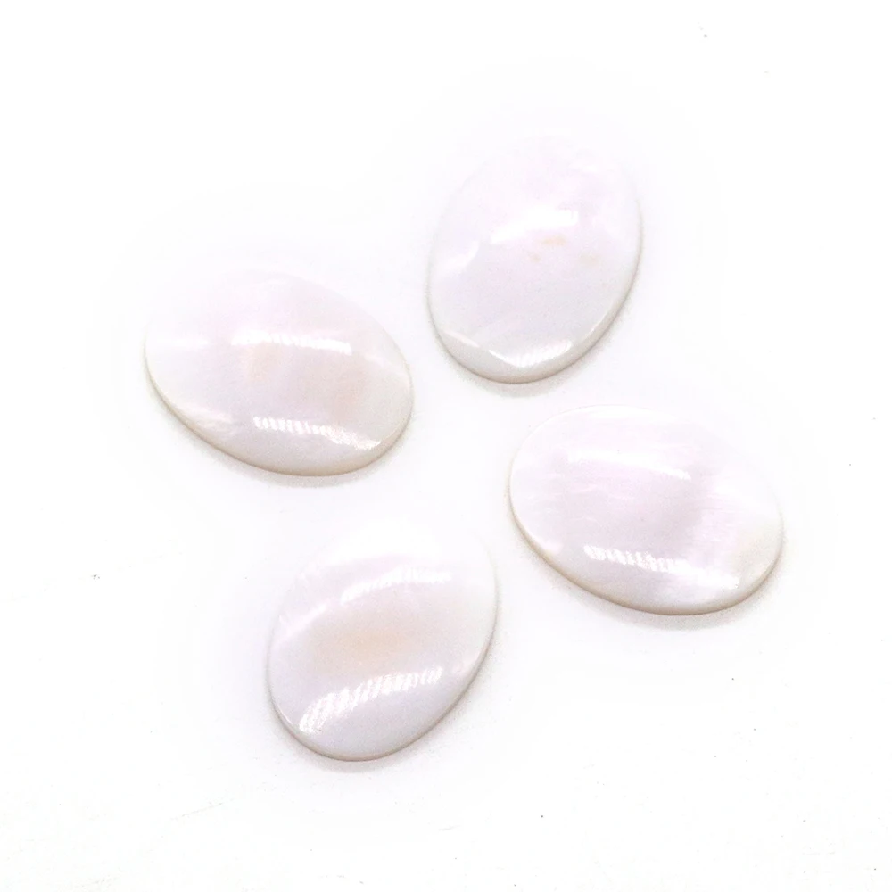 1pcs 10-30mm New Wholesale Natural White Mother of Pearl Butterfly Shell Oval Loose Bead Jewelry Making Bracelet Necklace