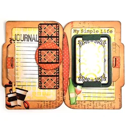 JOURNAL Thanksgiving Day Metal Cutting Die For Scrapbooking Circle Round Stencil Craft Paper Knife Mould Blade Punch Card Making