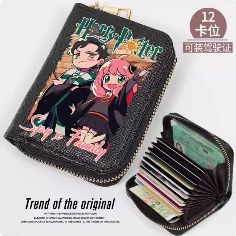 Anime Spy Family Anya Forger  Zipper Wallet Women Fold Bag Multi Card Coin Pocket Holder Fashion Wallet Gift