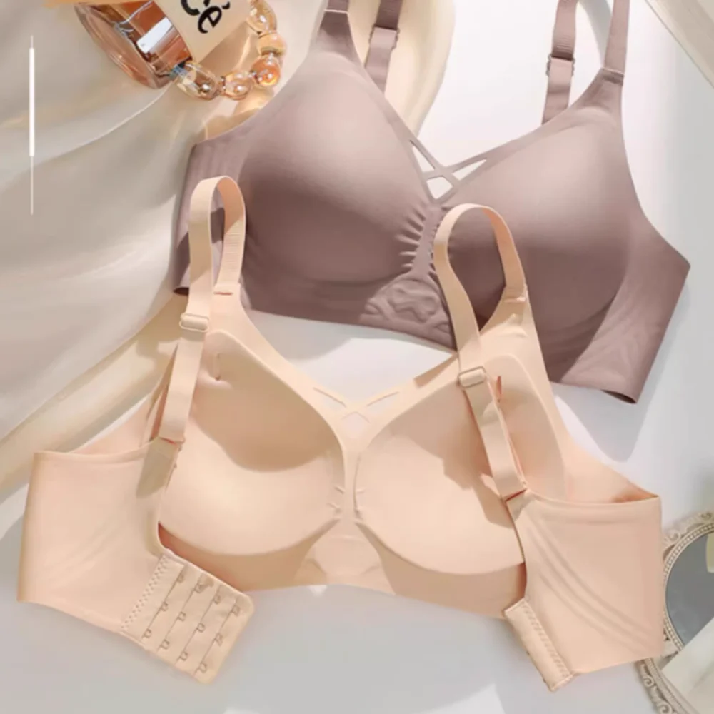 

Push-up Seamless Brassiere Close-fitting Anti-sagging Wireless Deep V Bra Lingerie Intimates Underwear for Women Girls