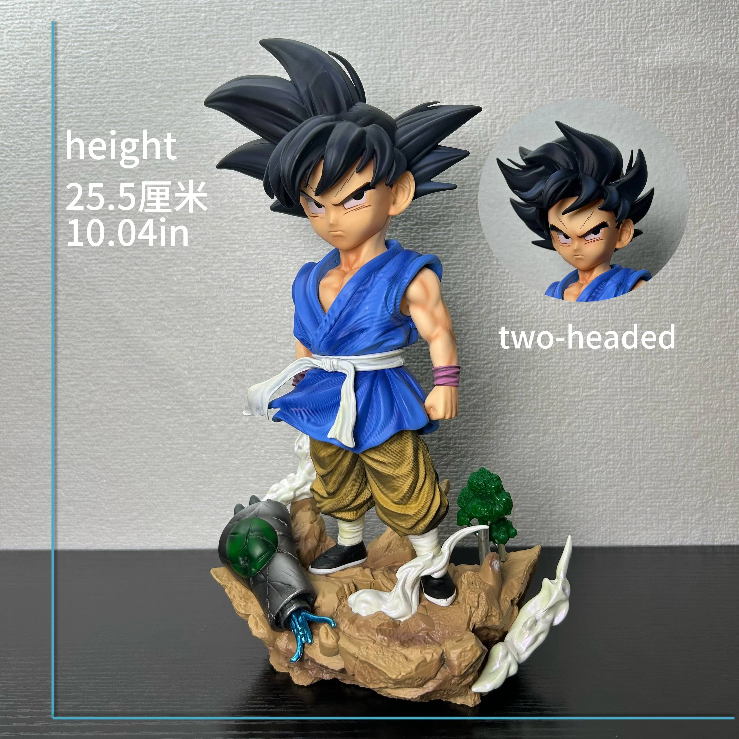 

25.5cm/10.04inch Dragon Ball Z Son Goku Figure Replace Heads Super Saiyan Pvc Action Figures Collection Model Toys Gifts