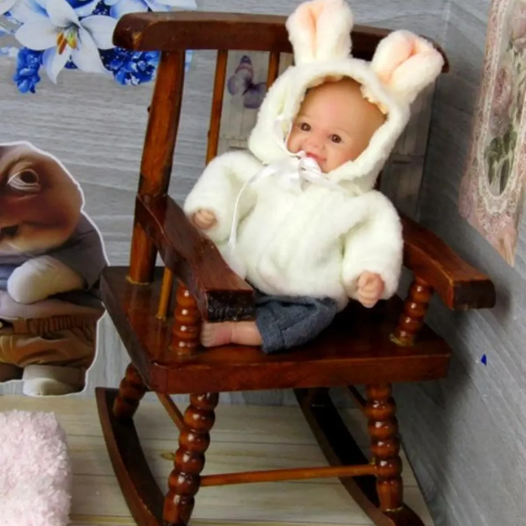 

6Inch Mini Palm Solid Silicone Bebe Reborn Girl & Boy Open Eyes Vivienne Doll Soft Touch Washable Newborn Baby Doll