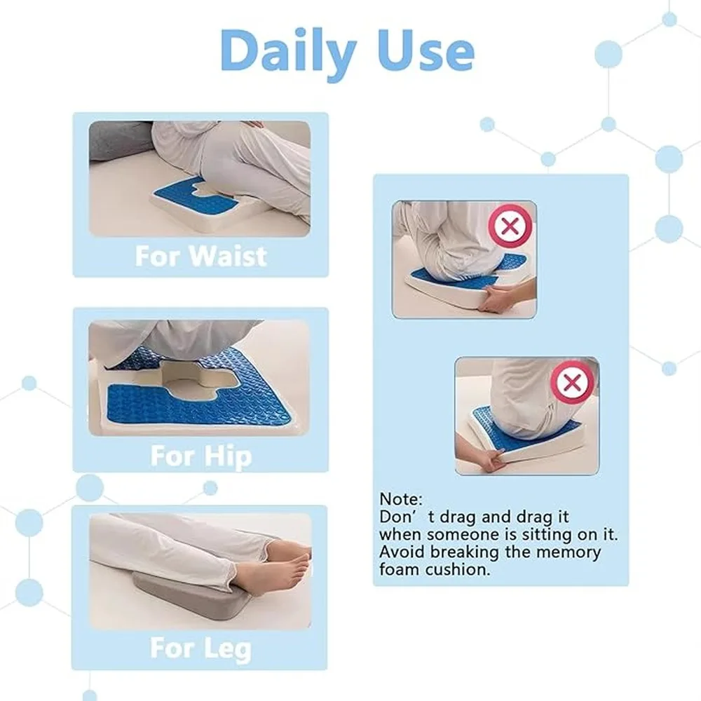 Tailbone Cushion Bedsore Cushion Features Innovative Crotch Groove For Pressure Relief And Enhanced