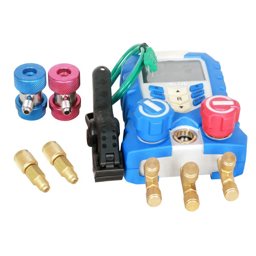 VDG-1 مسبار استشعار درجة حرارة التبخر مع قيمة درجة حرارة التكثيف مقياس مشعب التبريد الرقمي #3