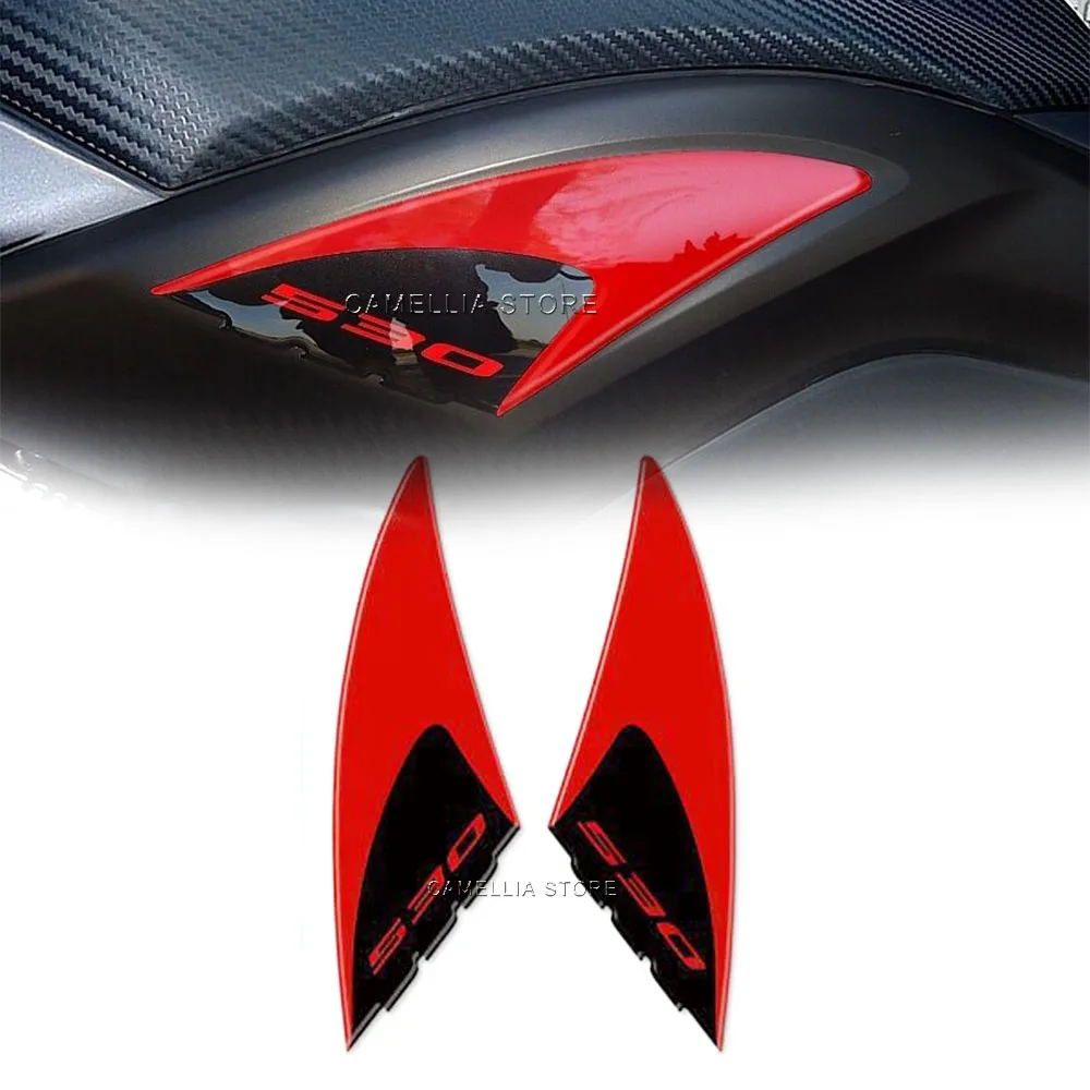 Set di adesivi per moto - Nuovo adesivo laterale per moto impermeabile in resina epossidica 3D per Yamaha TMAX 530 2012-2016