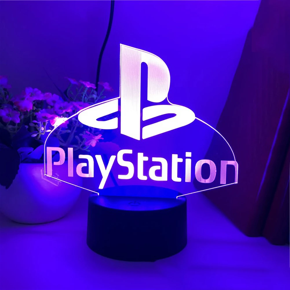 

3D Night Lamp Gaming Room Desk Setup Lighting Decor on the table Game Console Icon Logo Sensor Light for Kids Bedside Gift