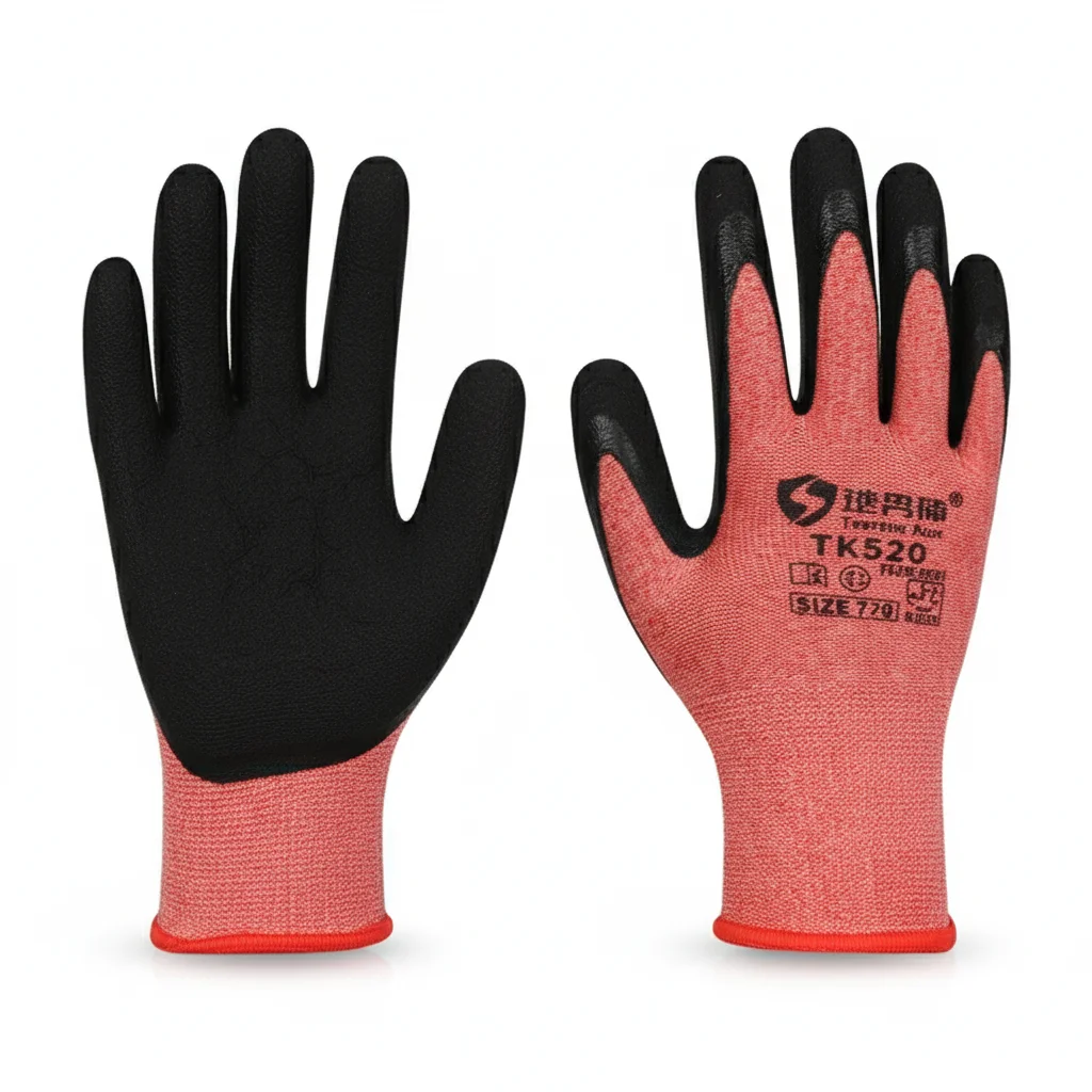 

Flexible Work Gloves, Latex Coated Gloves, High Elasticity Non-Slip Grip, Breathable & Odor Resistant for Industrial Assembly