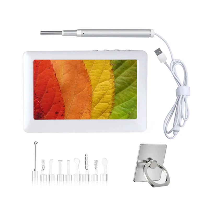 

Визуальный Инструмент для чистки ушей 4,3 дюйма с экраном визуальный отоскоп 3,9 мм эндоскоп для чистки ушей визуальная ухочистка